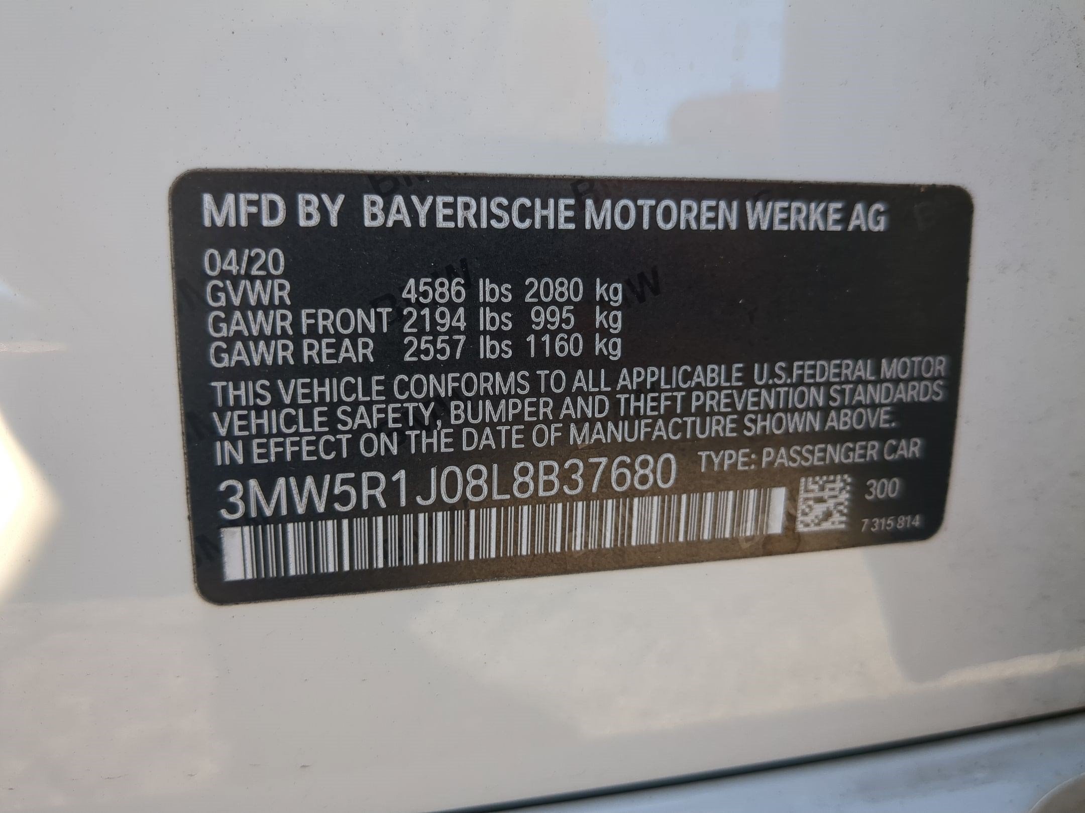 2020 BMW 3 Series 330i