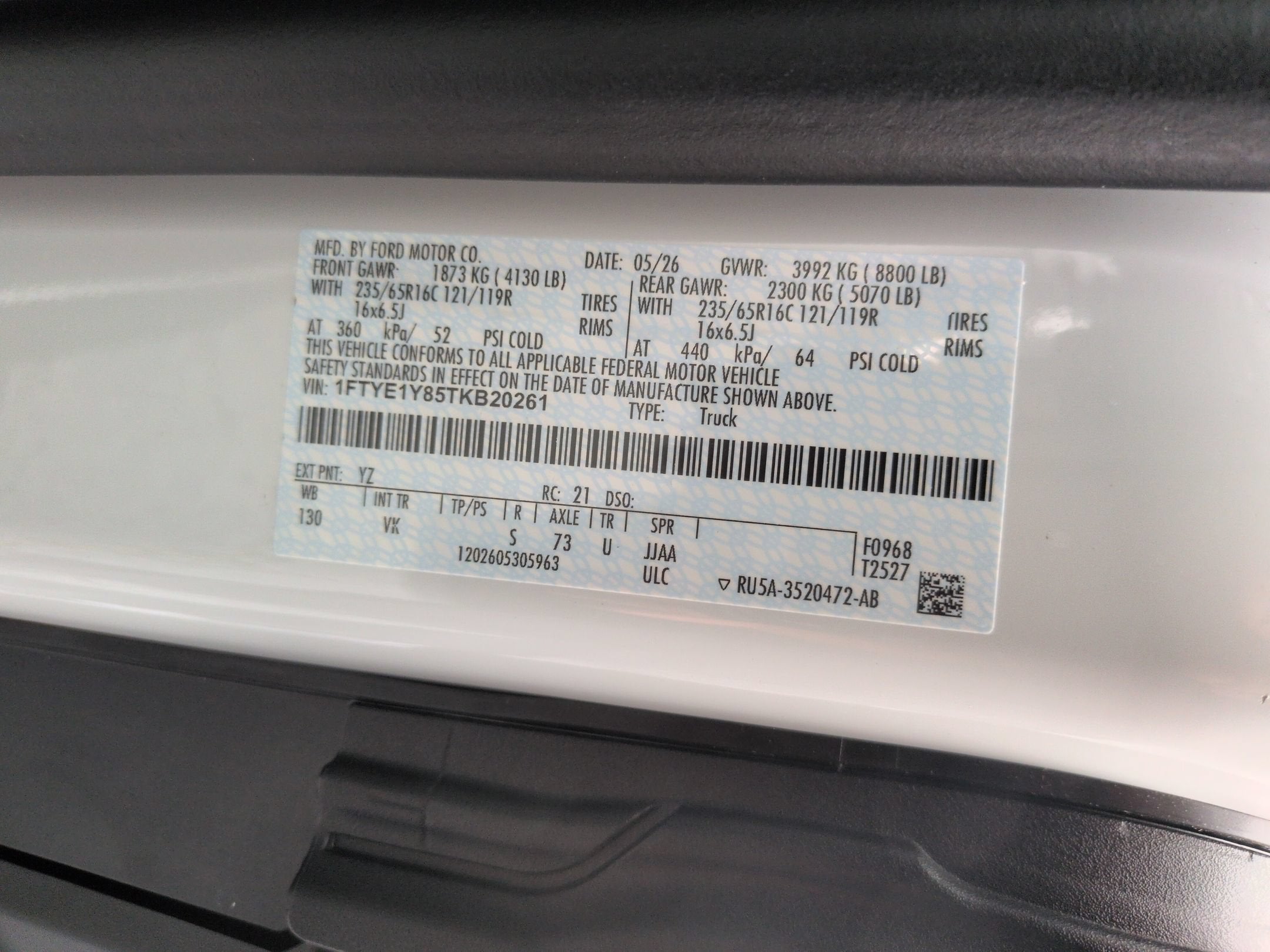 2026 Ford Transit Cargo Van Base