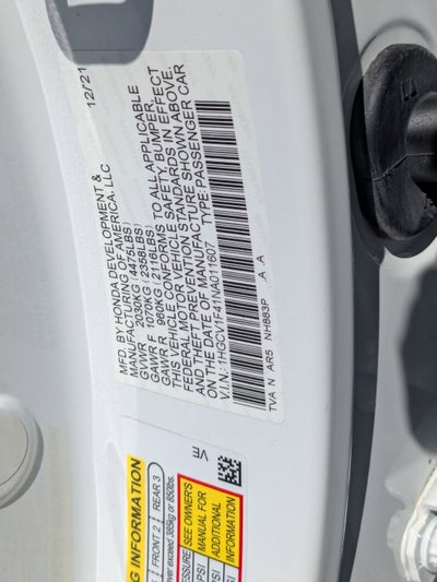 2022 Honda Accord Sedan Sport SE