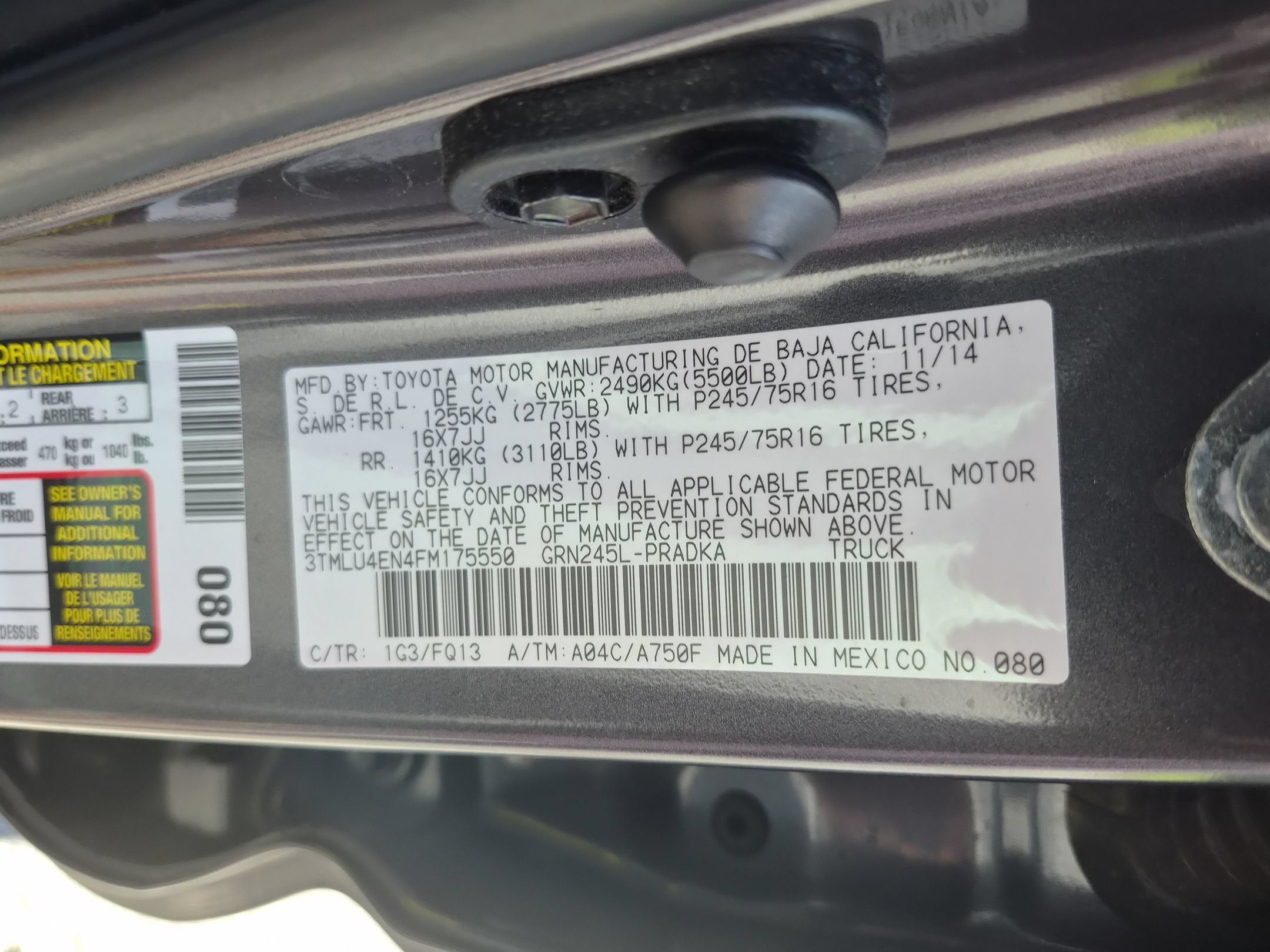 2015 Toyota Tacoma Base