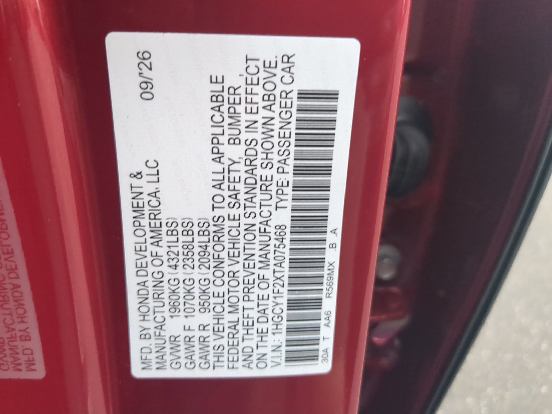2026 Honda Accord Sedan LX