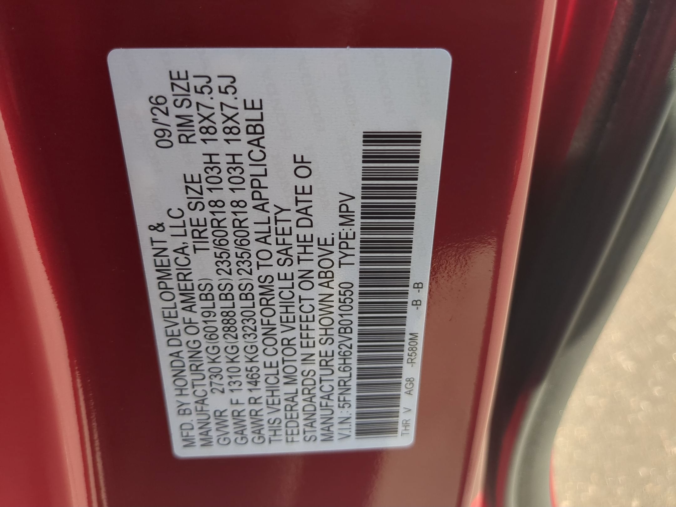 2027 Honda Odyssey EX-L