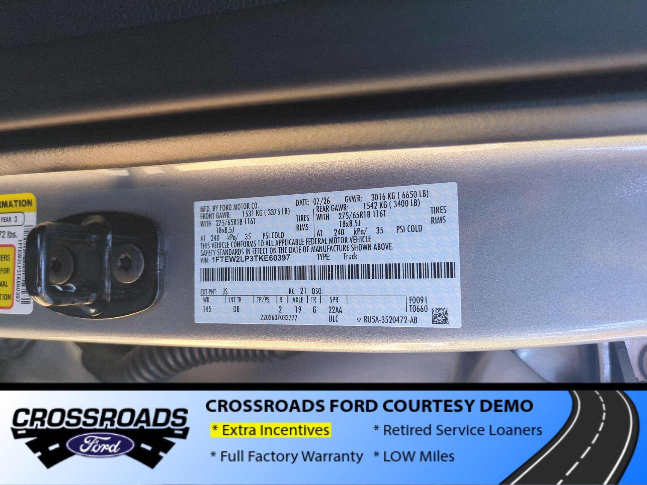 2026 Ford F-150 STX - Crossroads Courtesy Demo