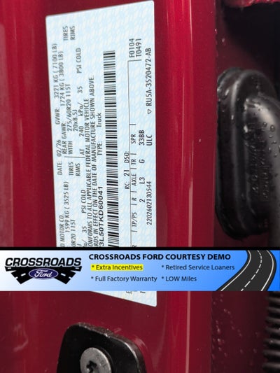 2026 Ford F-150 XLT - Crossroads Courtesy Demo