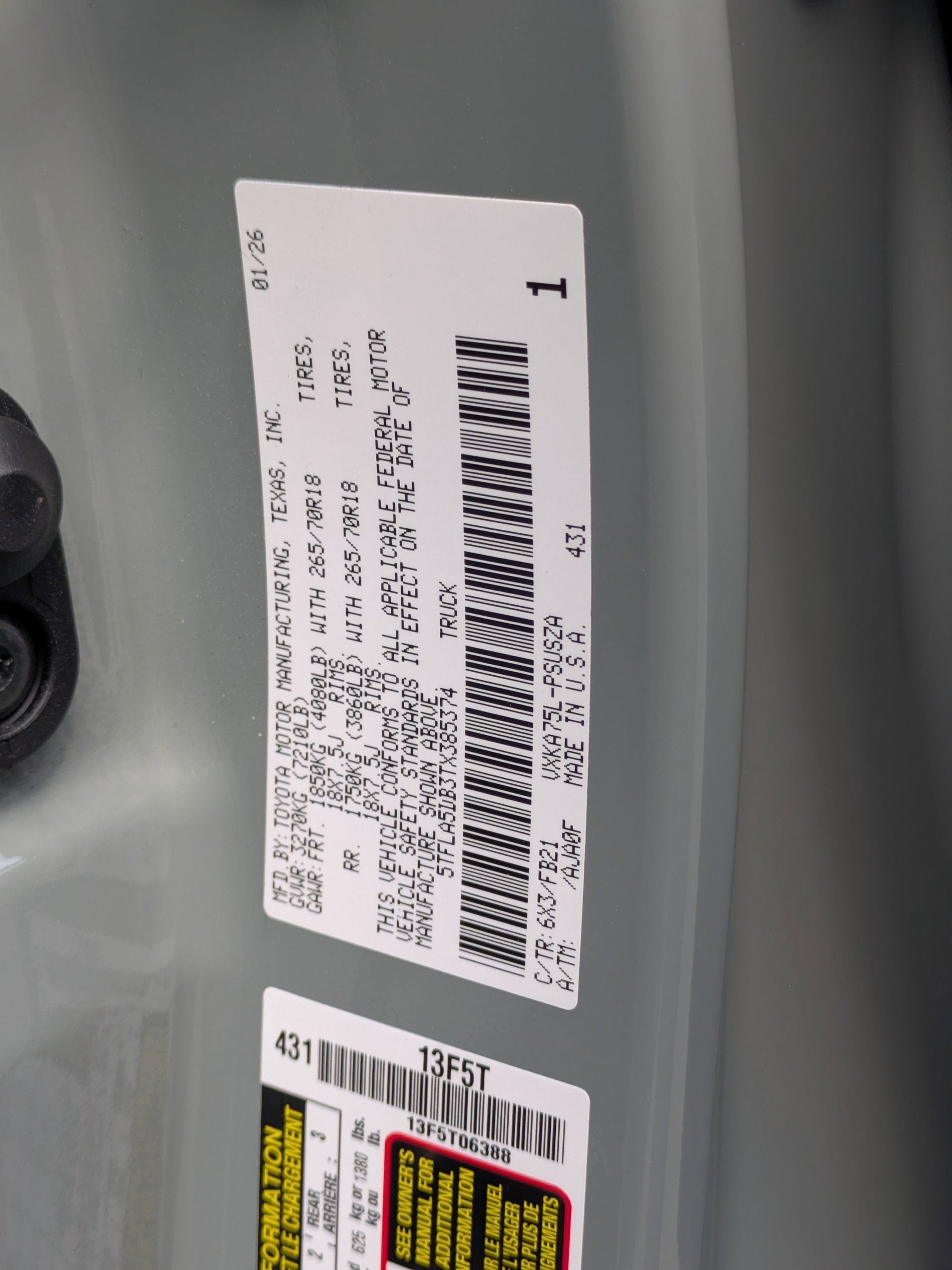 2026 Toyota Tundra 4WD SR5