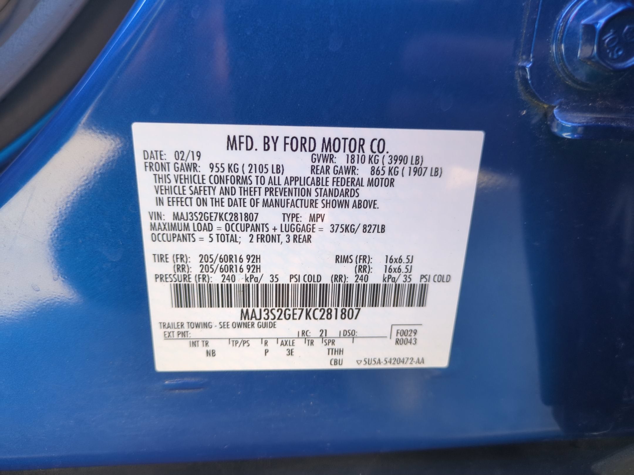 2019 Ford EcoSport SE