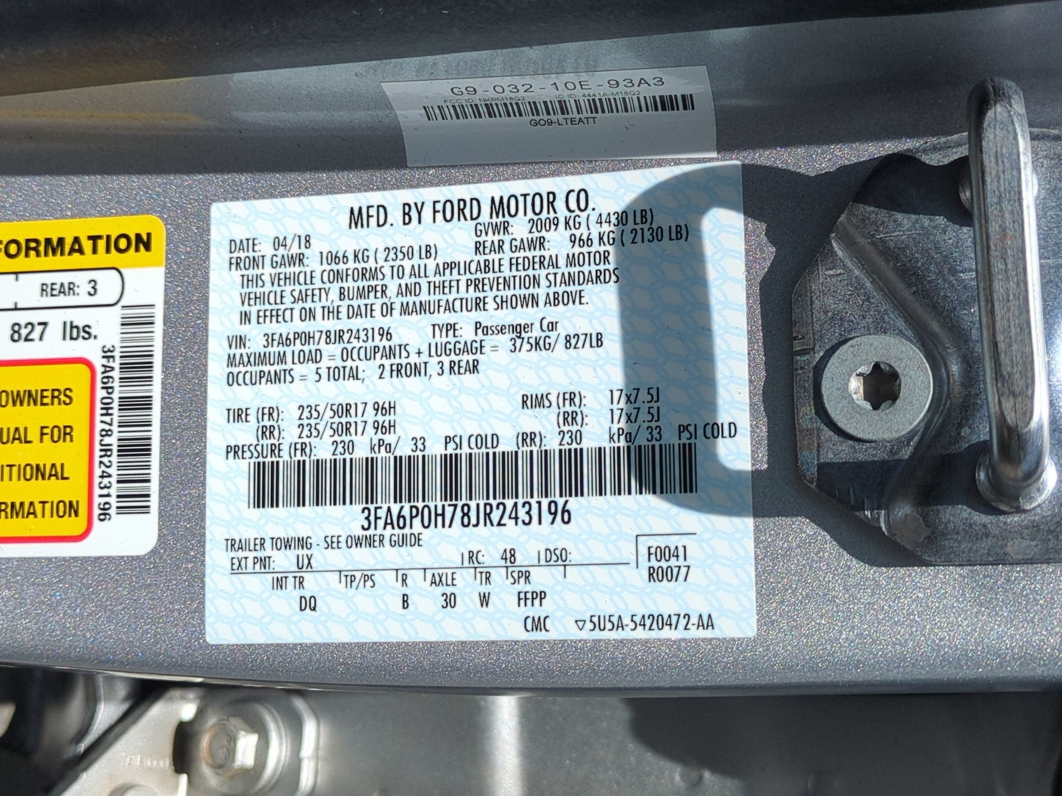 2018 Ford Fusion SE