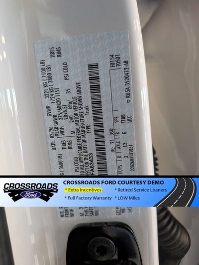 2026 Ford F-150 LARIAT - Crossroads Courtesy Demo