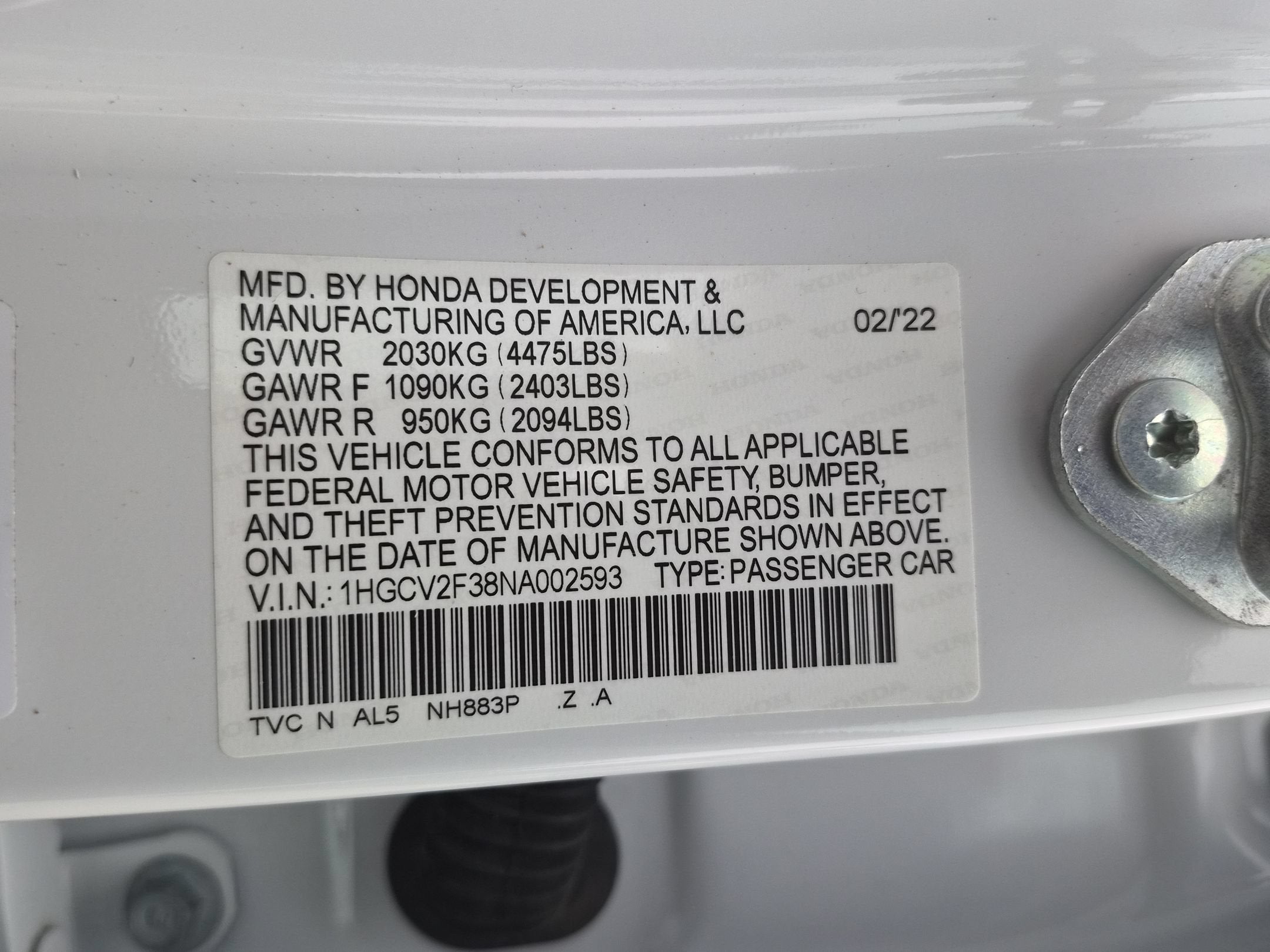 2022 Honda Accord Sedan Sport