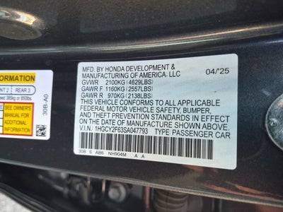 2025 Honda Accord Hybrid EX-L