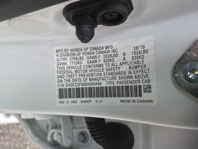 2019 Honda Civic Sedan Sport
