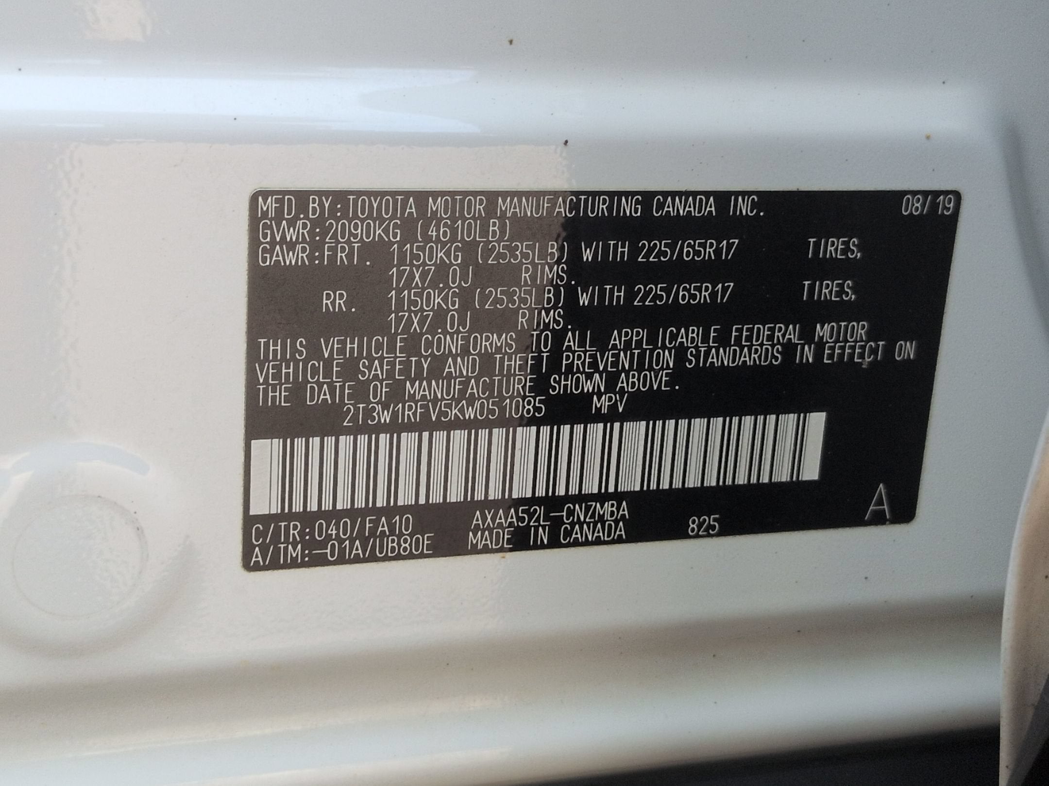 2019 Toyota RAV4 XLE