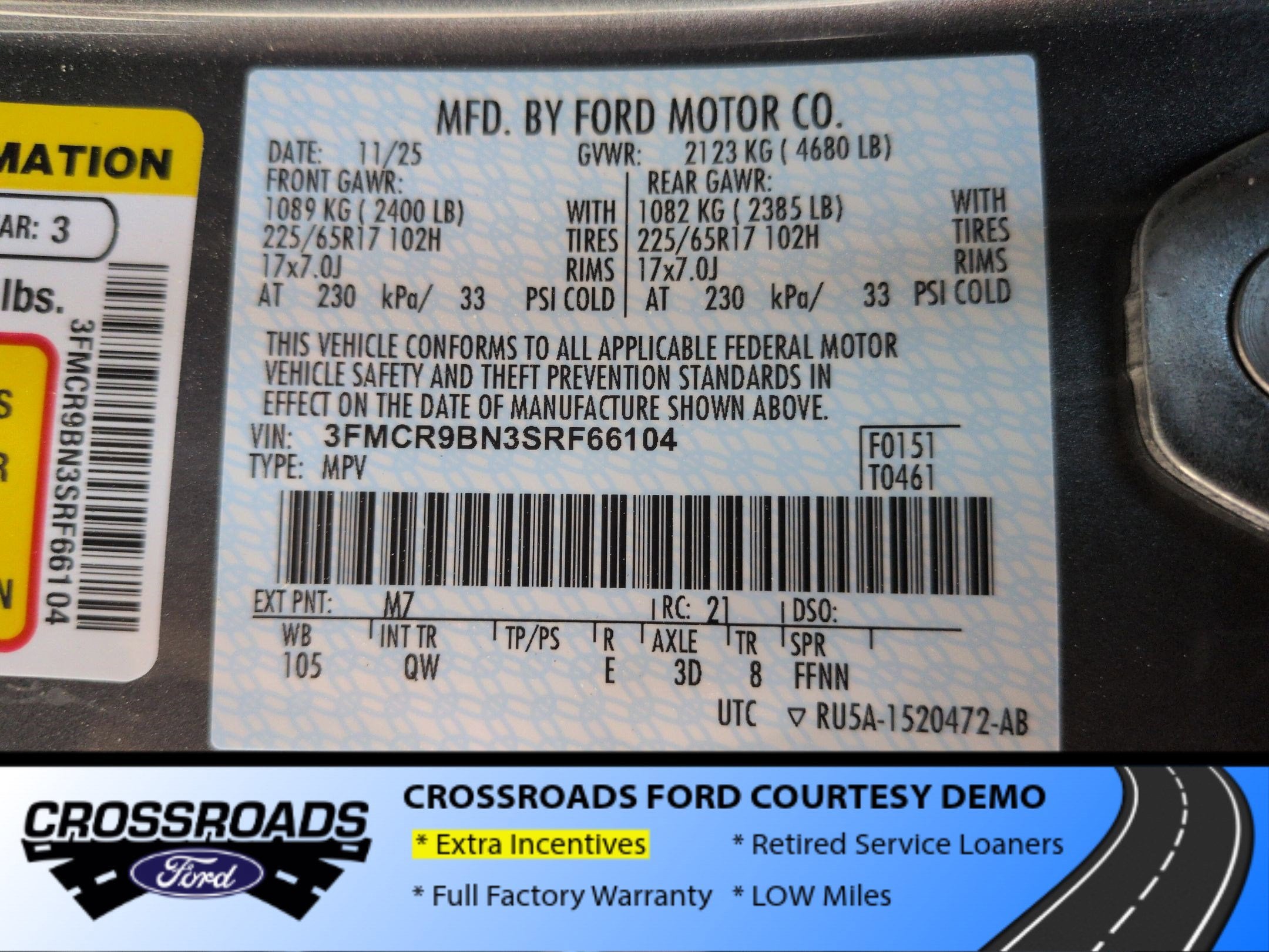 2025 Ford Bronco Sport Big Bend - Crossroads Courtesy Demo