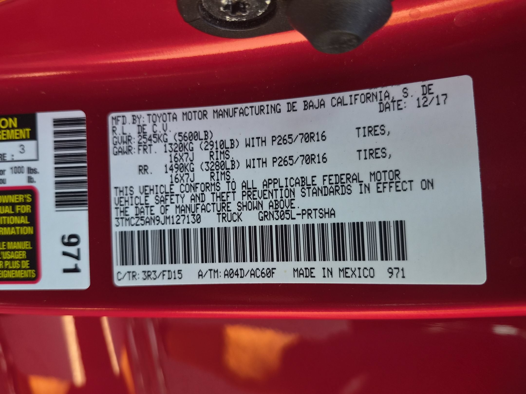 2018 Toyota Tacoma TRD Off Road