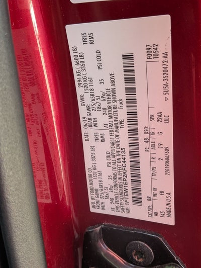 2019 Ford F-150 XLT