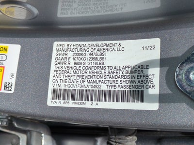 2022 Honda Accord Sedan Sport