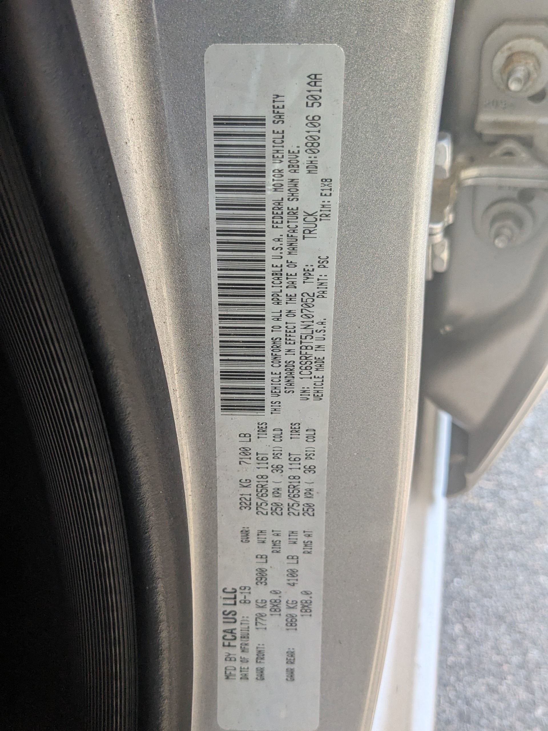 2020 RAM 1500 Big Horn