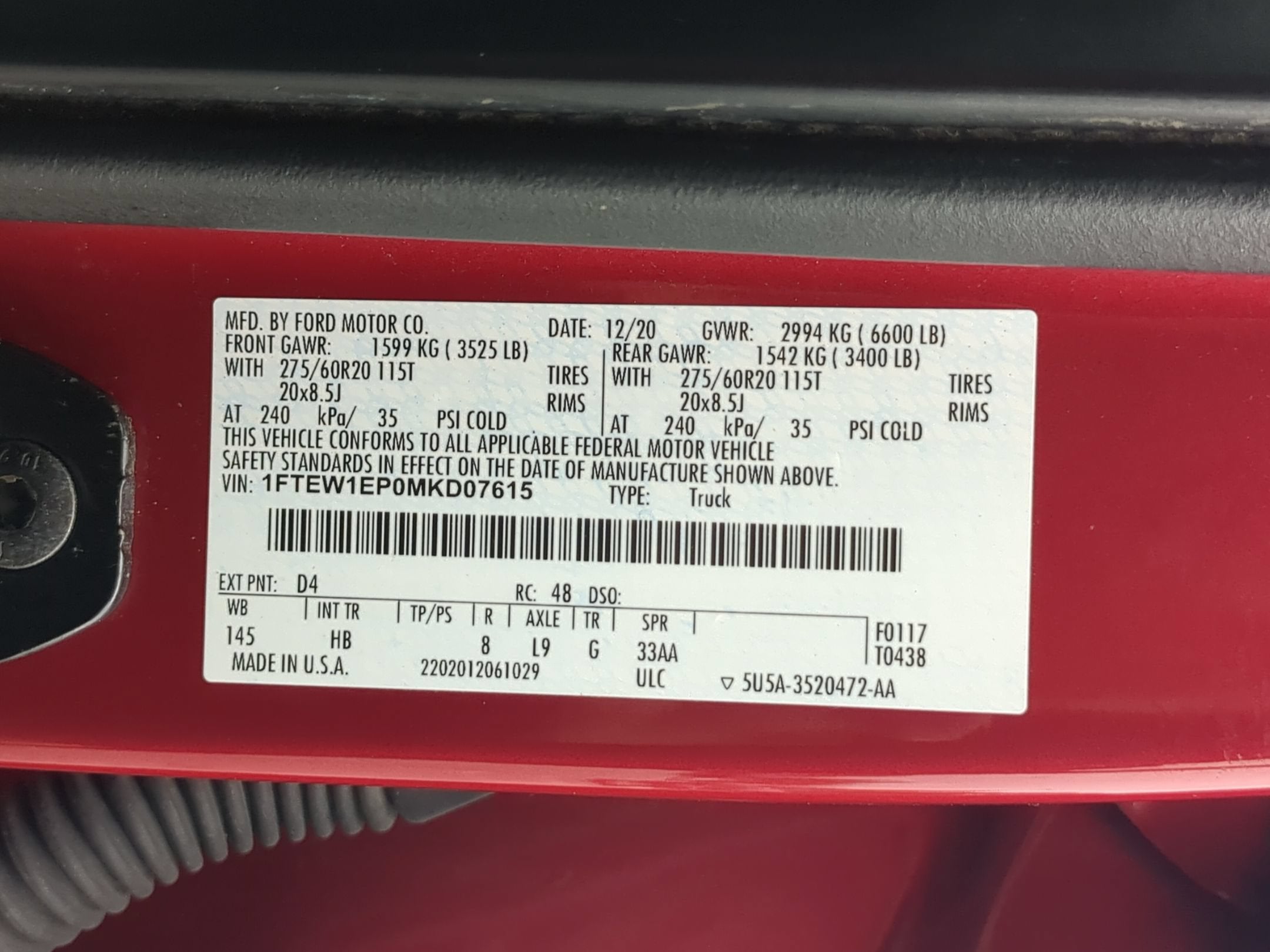 2021 Ford F-150 LARIAT