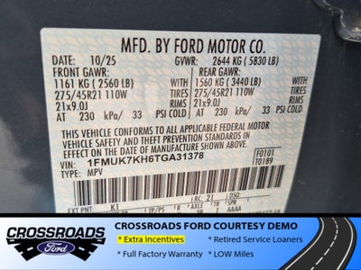 2026 Ford Explorer ST-Line - Crossroads Courtesy Demo