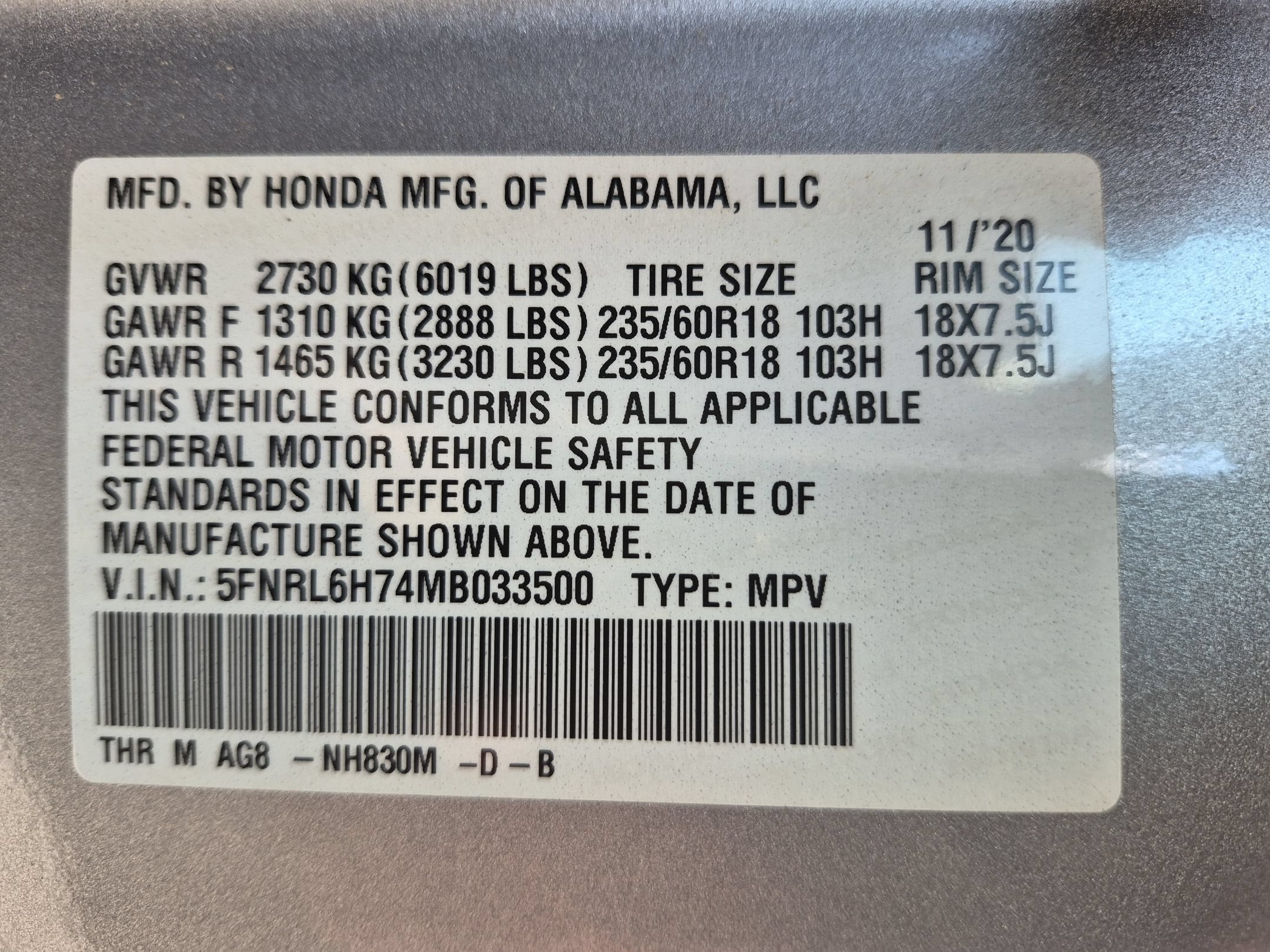 2021 Honda Odyssey EX-L