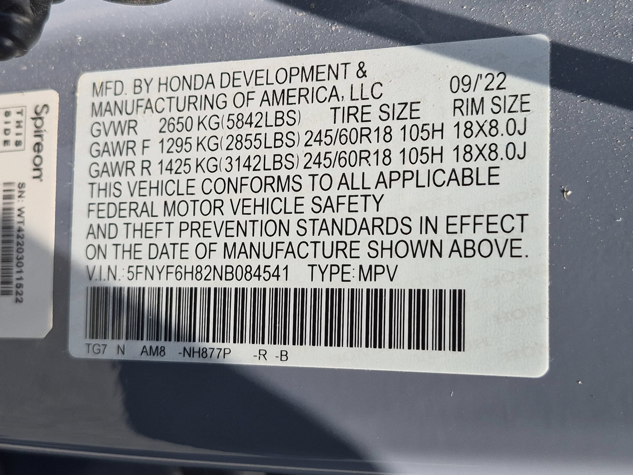 2022 Honda Pilot TrailSport