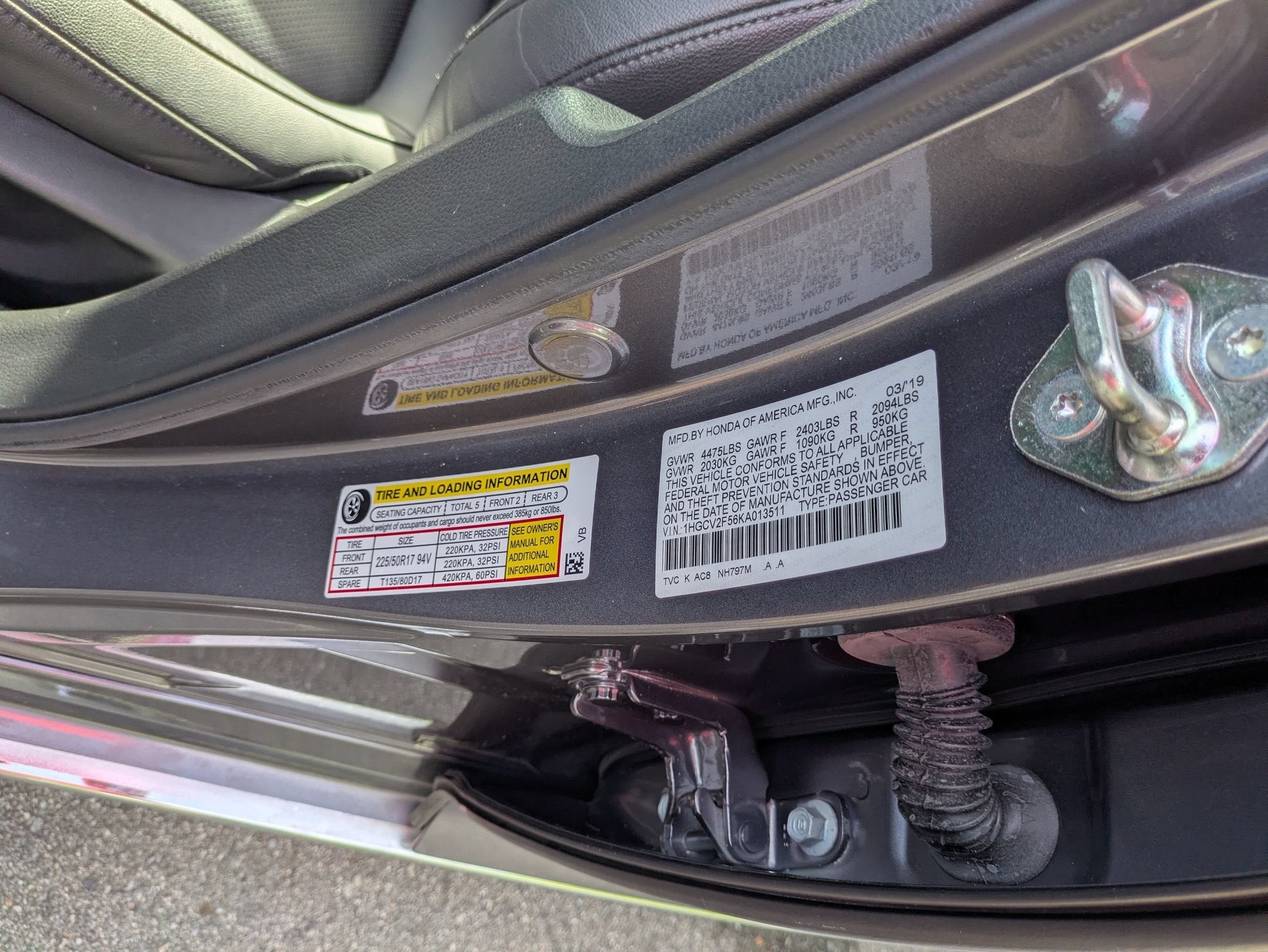 2019 Honda Accord Sedan EX-L 2.0T