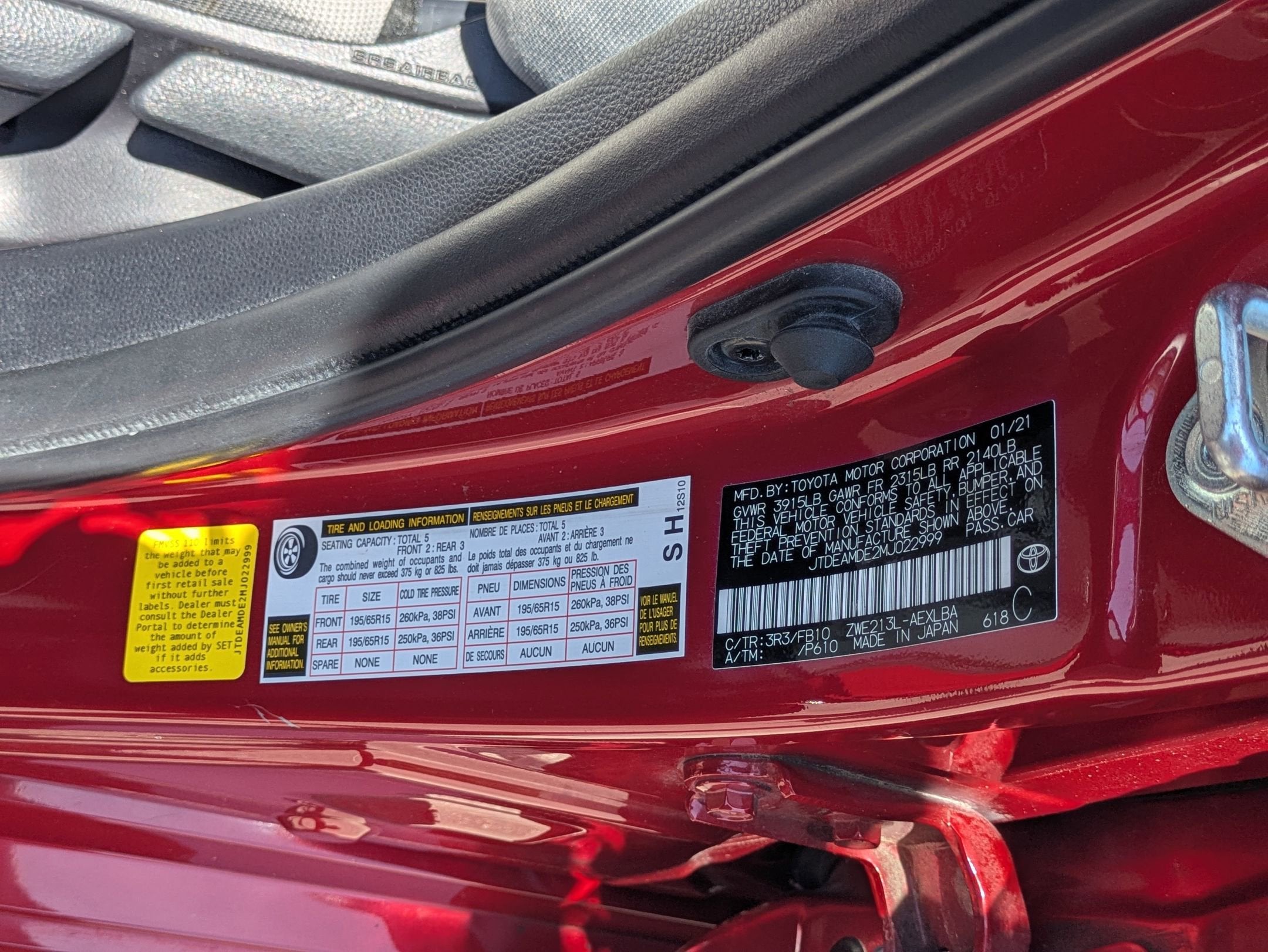 2021 Toyota Corolla Hybrid LE
