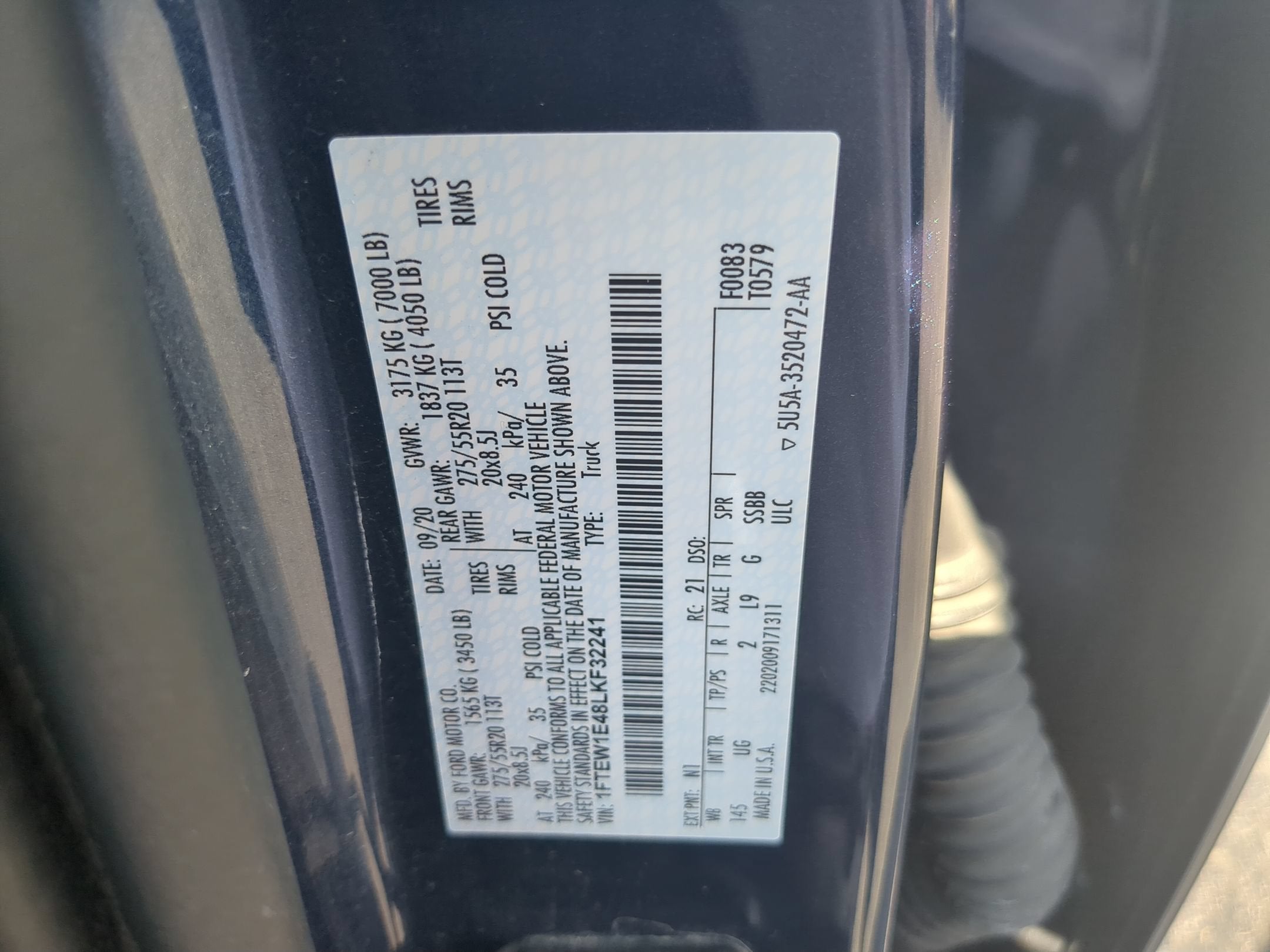 2020 Ford F-150 XLT