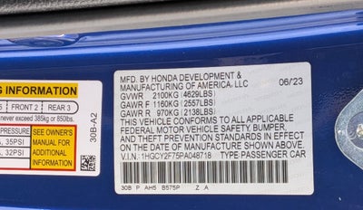 2023 Honda Accord Hybrid Sport-L