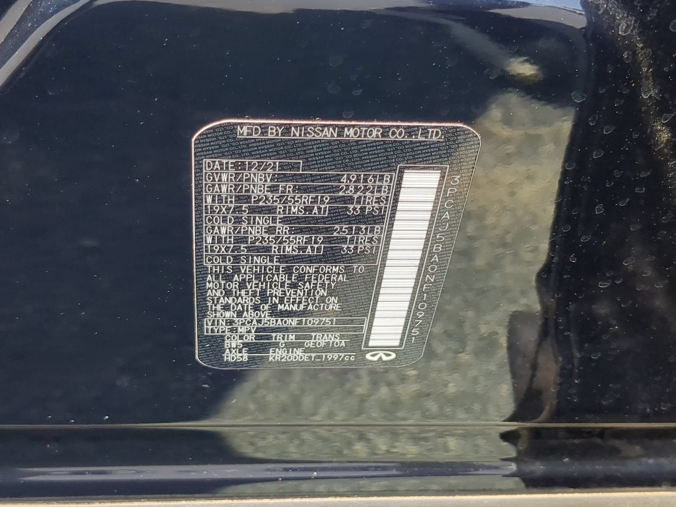 2022 INFINITI QX50 LUXE